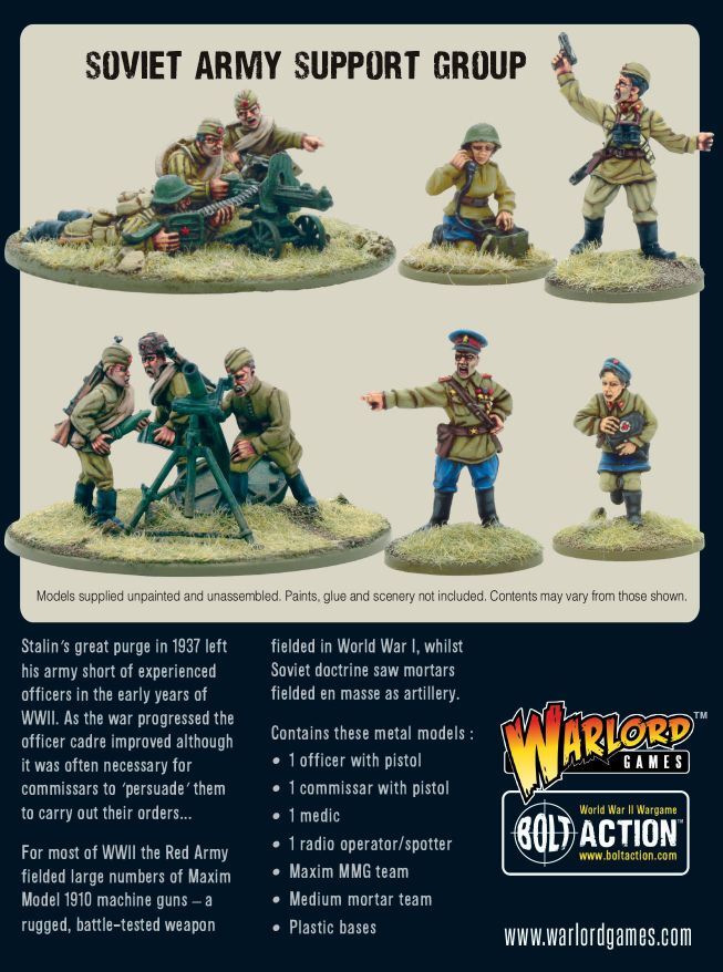 Thumbnail - Warlord Games Soviet Army Support Group 28mm Bolt Action Ww2 Hq Medic