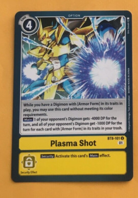 Plasma Shot BT8-101 U Digimon CCG | New Awakening Near Mint