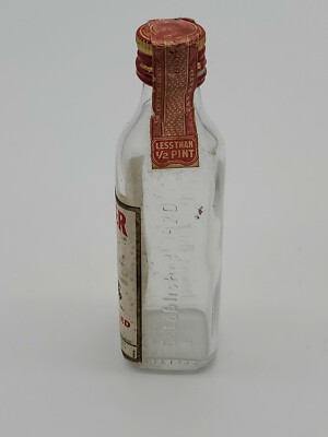 Vintage BEEFEATER London Dry Gin 1/10 Pint Glass Bottle Kobrand