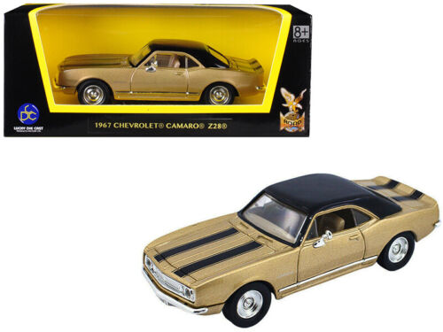 1967 Chevrolet Camaro Z-28 Gold with Black Stripes and Black Top 1/43 Diecast Mo - Afbeelding 1 van 1