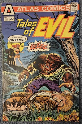 Atlas Tales Of Evil Comic #1 1975 VG Read Condition Some Yellowing See Pics