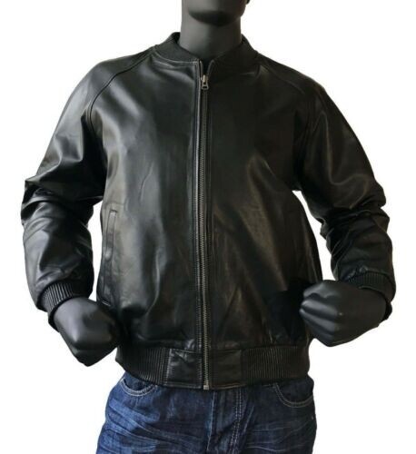 Mens Black Designer Handmade Lambskin Motorcycle Leather Stylish Biker Jacket