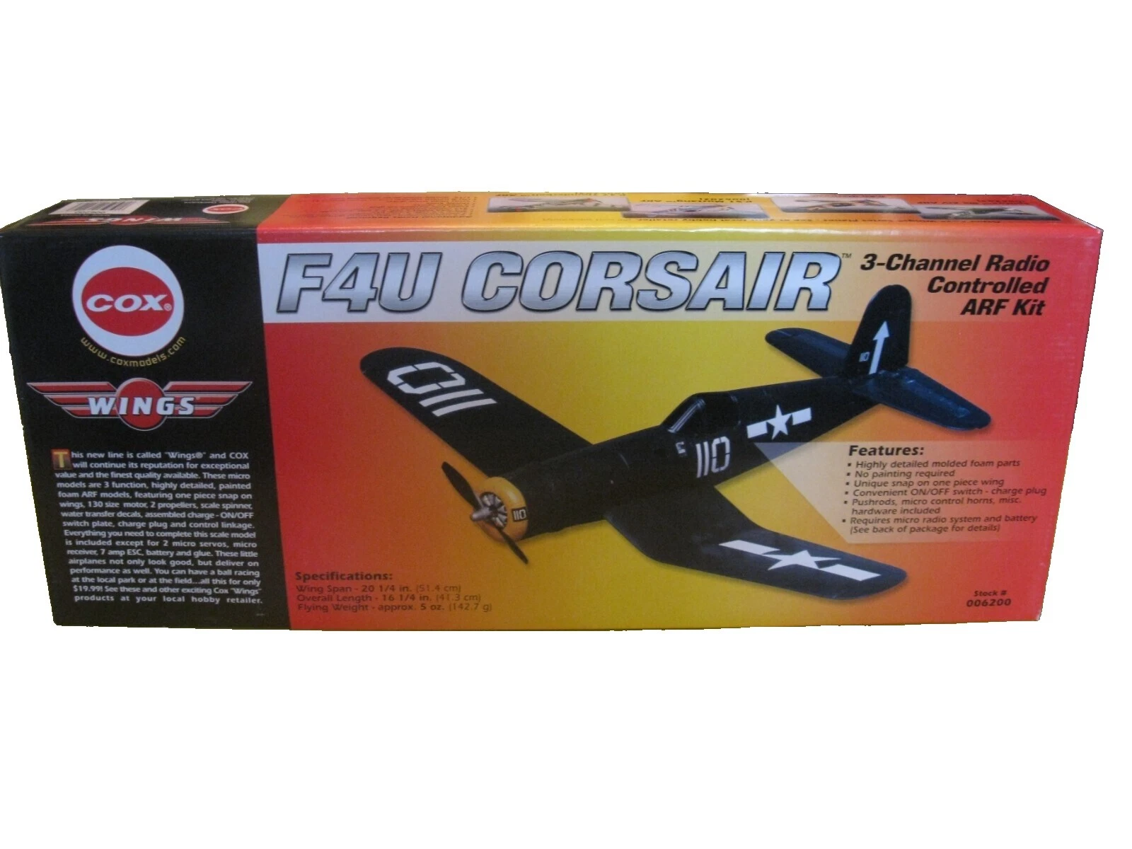 Modelos y kits de aviones de radiocontrol Cox Hobby