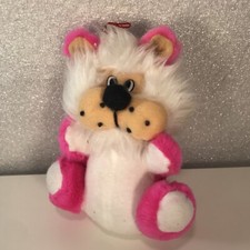 Vintage Nanco Pink Teddy Love Bear Plush Teddy Bear Stuffed Animal 6"