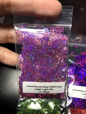 100G Holographic LIGHT PINK Glitter Slice LASER alphabet confetti C US Seller
