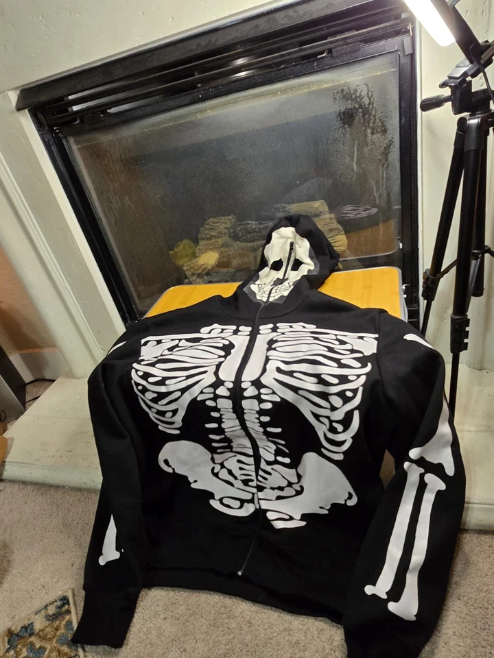 Disfraz de Halloween Charades Adulto Mujer Esqueleto Sudadera con Capucha con Calavera Máscara Facial XL Foto 2 de 4