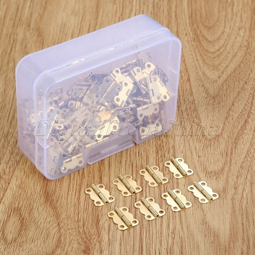 200x Retro Butterfly Furniture Door Hinges Jewelry Box Dolls House