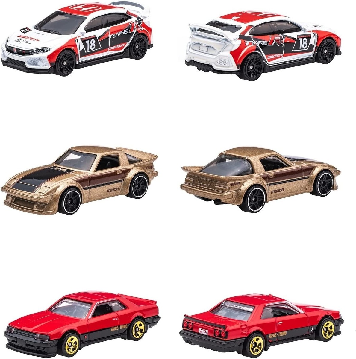 Hot Wheels Japanese Car Culture 6-Pack Datsun /Honda /Toyota