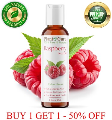 Red Raspberry Seed Oil 2 oz. Cold Pressed Virgin Unrefined 100% Pure Natural