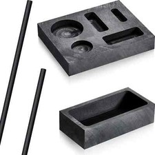 4 Pieces 1 KG Graphite Ingot Mold Crucible Mould for Melting Casting Refining