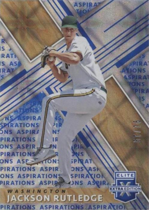 2019 Panini Elite Extra Edition - Jackson Rutledge #17 Aspirations Blue ...