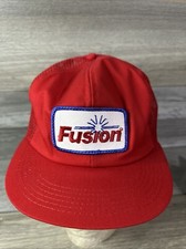 Vtg USA Made Fusion Patch Hat American Legend Snapback Trucker Mesh Cap