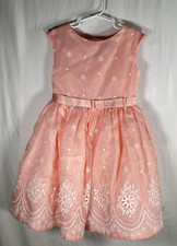 Janie And Jack Girls Pink Party Dress Size 5 Birthday, Wedding, Special Occasion
