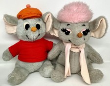 Big Vintage Walt Disney Characters Miss Bianca Bernard The Rescuers Plush Dolls
