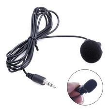 Lapel Clip on Mike 3.5 mm Mic for Laptop PC Hands Free Communication Portable