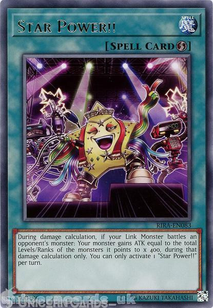 RIRA-EN083 Star Power!! Rare UNL Edition Mint YuGiOh Card