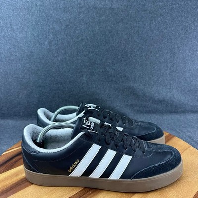 Adidas Neo Label Raleigh Men Black White Gum Suede Leather Sneakers G66423 Sz 11