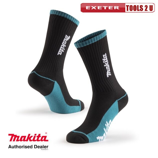 Makita 3 Pack Origin Work Socks Trade Socks Cushioned Heel + Toe MK503M-BLK-8-12