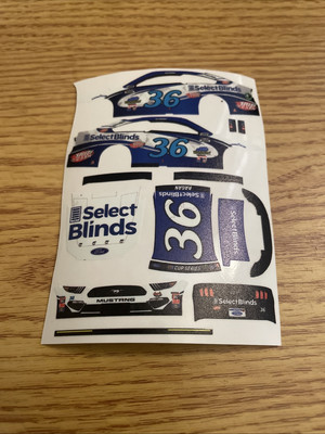 2020 David Ragan Select Blinds Custom Peel And Stick 1/64 Scale Decals