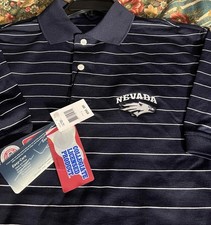 Nevada Wolf Pack Polo Shirt Men’s Large Navy Golf NWT Collegiate Gear MSRP: $50