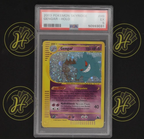 Gengar H9/H32 Skyridge E-Reader WOTC 2003 Pokémon TCG Card Holo Rare EX PSA 5