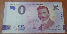 SLOVENIA Null 0 Euro Schein Souvenir Banknote 2026 "Ivan Cankar" Gold Hologram
