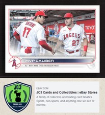 2022 Topps Update #US115 MVP Caliber Mike Trout/Shohei Ohtani - Angels