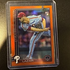 2025 Topps Update Max Lazar Rookie Orange Rainbow Foil RC /25 #US194 Phillies