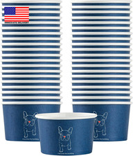 Coppetta 3-Ounce Dessert Cups, 50 Disposable Ice Cream Cups - Lids Sold Separate