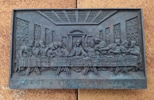 "Das letzte Abendmahl" nach da Vinci, Gusseisen, 2,285 kg, 19,8 x 32,5 cm