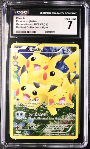 Pikachu graded CGC 7 for sale on eBay