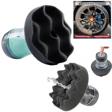 2-in-1 Tire Shine Applicator Kit, Reusable Ca...