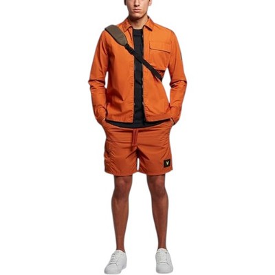 Lyle And Scott Herren Badeshorts Streifen Patch Logo Freizeit Vintage Halbhose 
