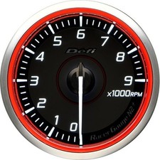 Defi Racer Gauge N2 Plus 60mm Tachometer 0-9000rpm Red Df19902 New