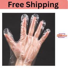 400 Count Disposable Poly Plastic Gloves for Cooking, Food Prep and Food Service