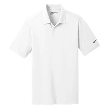 New Nike Golf DRI-FIT Polo WHITE/WHITE/WHITE/BLACK LARGE