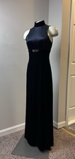 Papell Boutique Evening Classy Black Sleeveless Dress Size 6