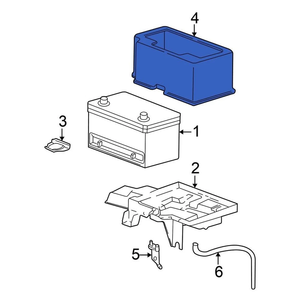 For Chrysler Pacifica 2004-2008 Chrysler 5235267AD Battery Cover - Image 4 of 4