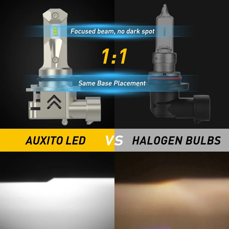 AUXITO 9005 9006 LED Bulbs Headlight High Beam 6500K Conversion Canbus 1-10Set - Image 2 of 4