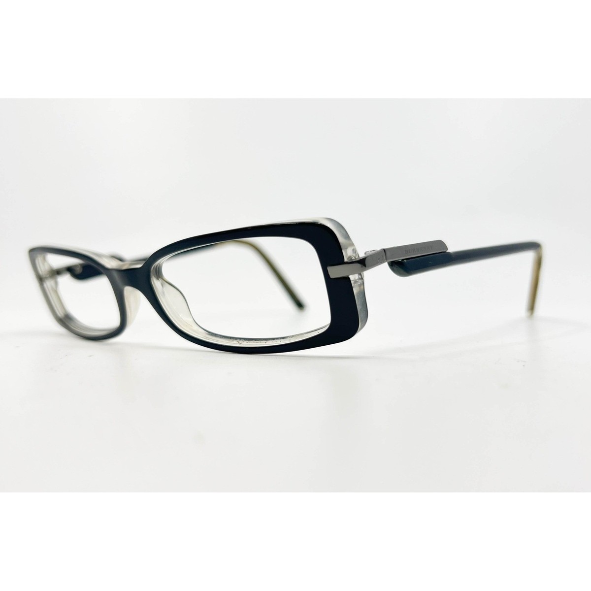 BURBERRY ネイビー 四角形メガネフレーム中古品 Burberry 2009 3029 Eyeglasses Frames 49-16-130 Black Rectangle