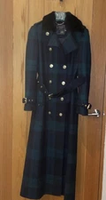 Holland Cooper Full Length Blackwatch Tartan Marlborough Trench Coat 8 RRP £949