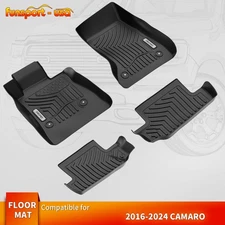 Car Liner Floor Mats for 2016-2024 Chevrolet Camaro 1st & 2nd Row All Weather