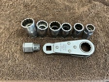 Rare Snap On WA 28 7/8 Pass Through Ratchet & Socket Set & 1/2” Dr. Adapter WA28 Rare Snap On WA 28 7/8 Pass Through Ratchet & Socket Set & 1/2” Dr. Adapter WA28