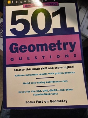 501 Geometry Questions Learning Express Math Problems Study Guide Skill Builder
