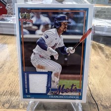 2026 Topps Series 1 Francisco Lindor Game Used Jersey Relic Pinstripe 🔥