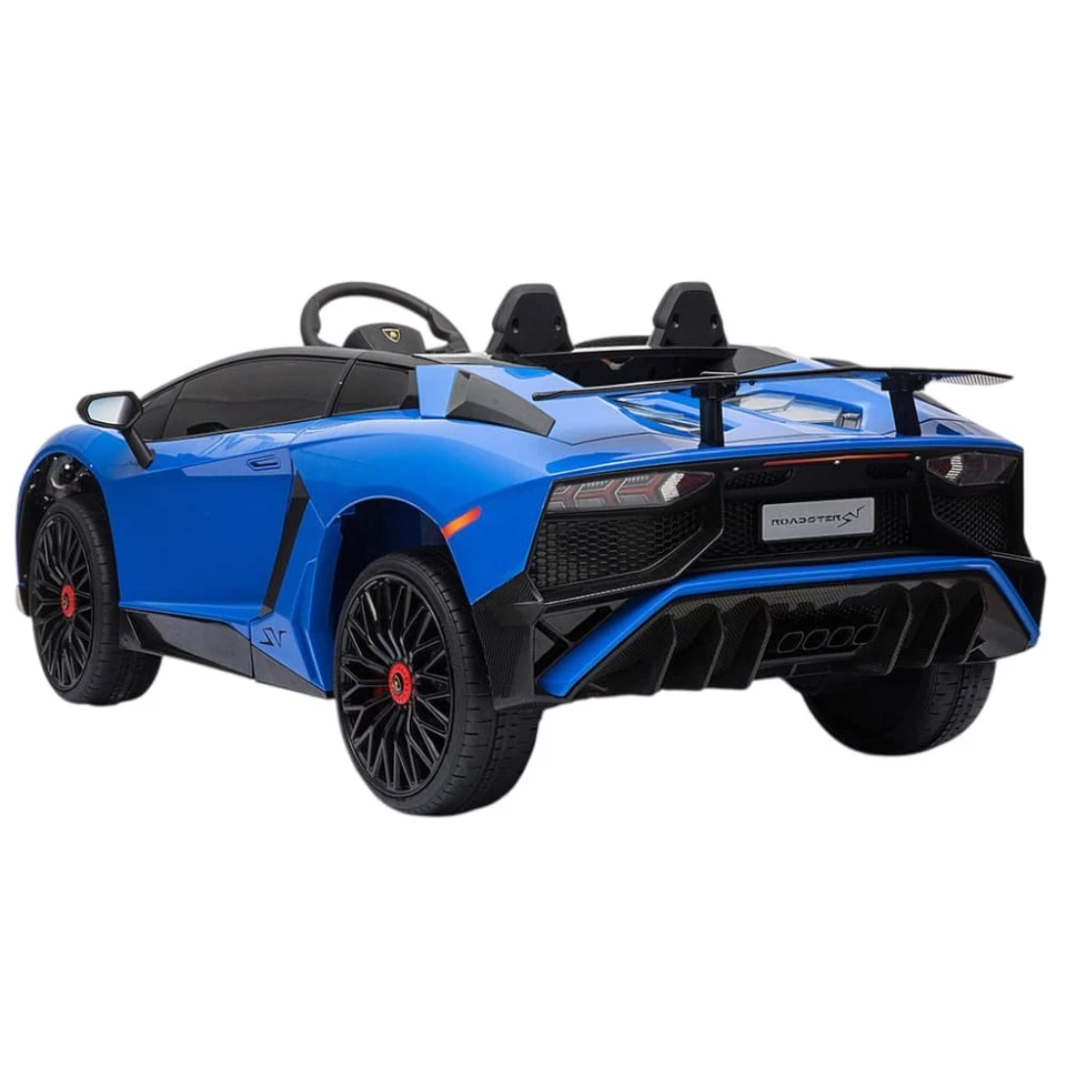 Auto Elettrica Per Bambini Giaquinto 12V Lamborghini Aventador Roadster SV Blu - Immagine 4 di 4