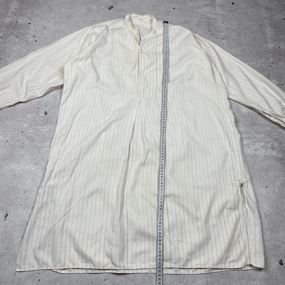 Camisa social masculina eduardiana francesa antiga por volta de 1900 com bordado masculina - Imagem 3 de 4