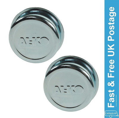 2 x AL-KO Dust Cap Wheelbrake 2361 Large 64mm Hub Cap Caravan Motorhome - 582505