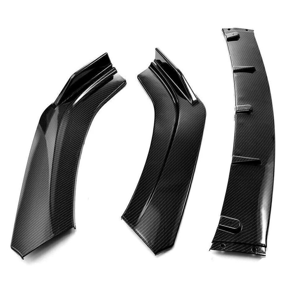 Alerón divisor de labios de parachoques delantero estilo fibra de carbono boby para Audi A3 A4 A5 */L Foto 4 de 4