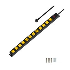 Metal 12 Outlet Mountable Power Strip, Surge Protector Heavy Duty C... Fast Ship